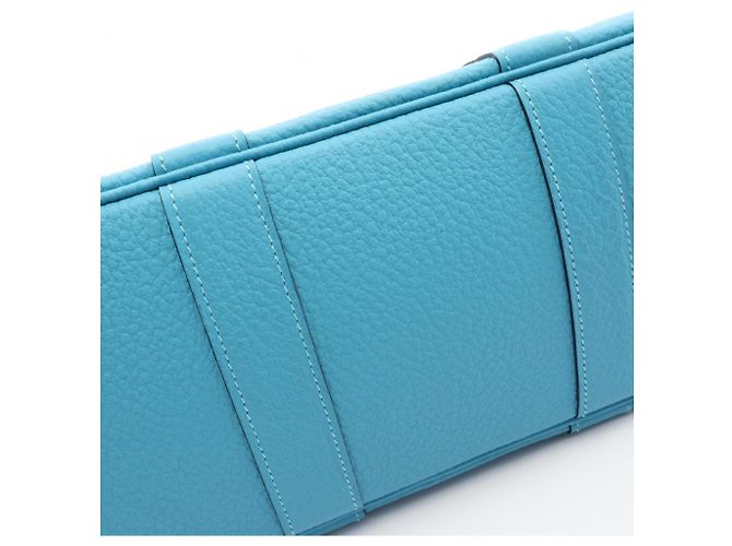 Hermès Borsa Tote Hermes Garden Party TPM Blue Nord - vista 9