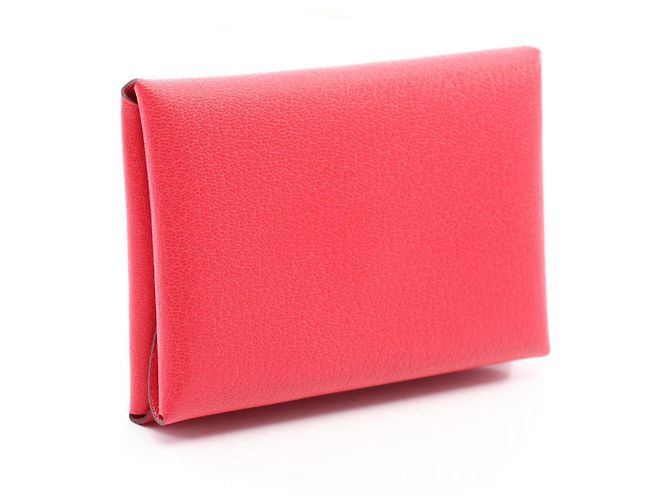 Hermès Hermes Calvi Duo Rose Extreme Münzbeutel - Ansicht 2