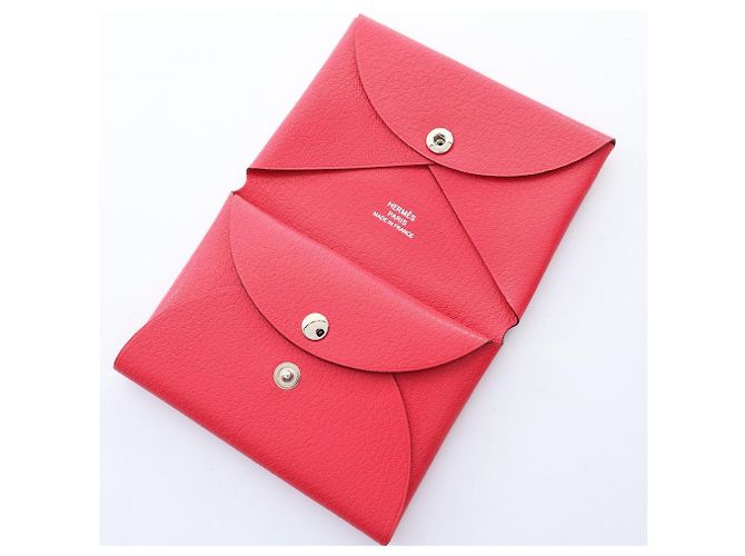 Hermès Hermes Calvi Duo Rose Extreme Münzbeutel - Ansicht 5