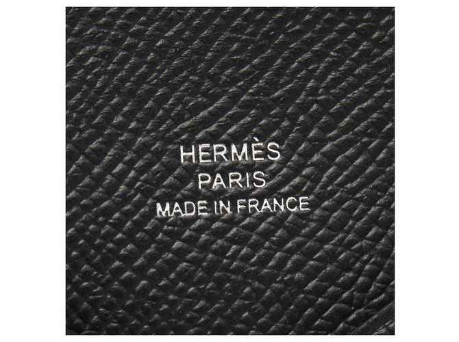 Hermès Portamonete Hermes Calvi Black - vista 4