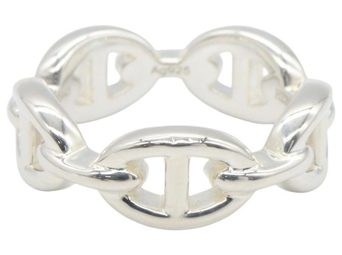 Ring Hermès Anello a Fascia Hermes Chaine d'Ancre Enchainée Silver - vista 2