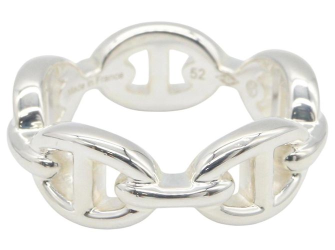 Ring Hermès Anello a Fascia Hermes Chaine d'Ancre Enchainée Silver - vista 3