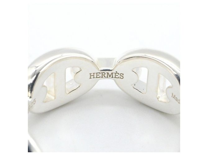 Ring Hermès Anello a Fascia Hermes Chaine d'Ancre Enchainée Silver - vista 4