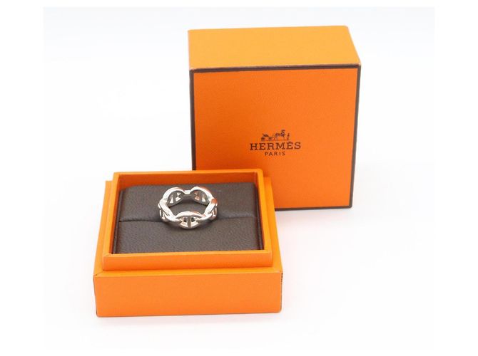 Ring Hermès Anello a Fascia Hermes Chaine d'Ancre Enchainée Silver - vista 9