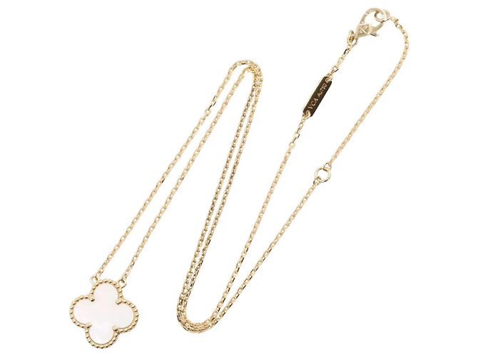 Collana Van Cleef & Arpels Vintage Alhambra in madreperla - vista 2
