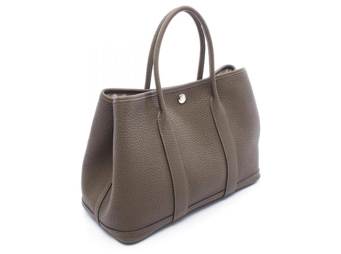 Hermès Borsa Tote Hermes Garden Party TPM Vert Roden Gray - vista 2