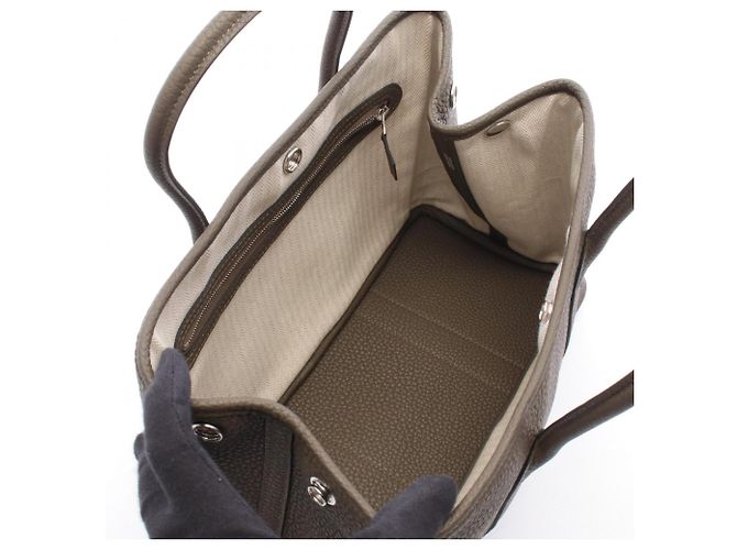 Hermès Borsa Tote Hermes Garden Party TPM Vert Roden Gray - vista 3