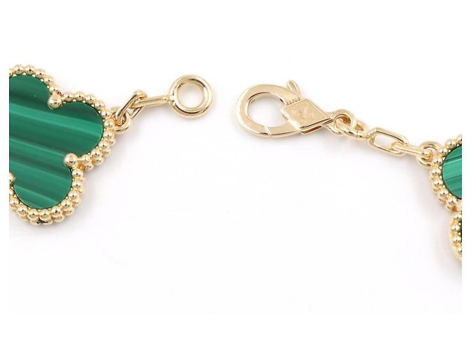 Bracciale Van Cleef & Arpels Vintage Alhambra Malachite 5P - vista 5