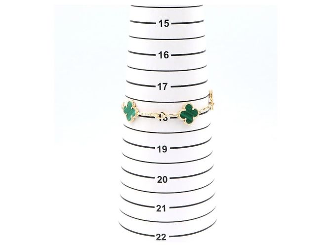 Bracciale Van Cleef & Arpels Vintage Alhambra Malachite 5P - vista 6