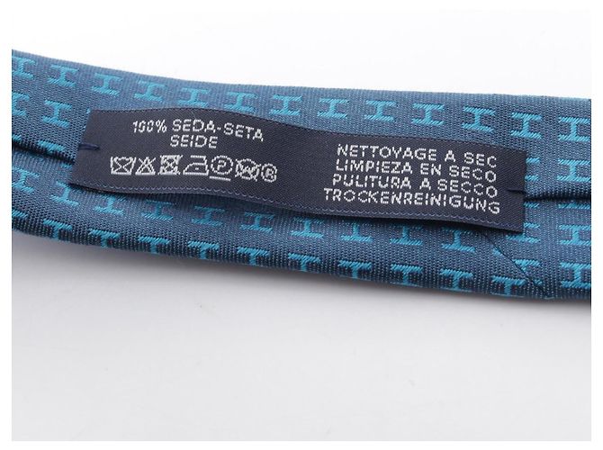 Silk In Hermès Hermes Seidenkrawatte Blau - Ansicht 5