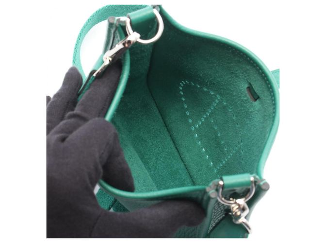 Hermès Borsa a tracolla Hermes Evelyne TPM Green - vista 3