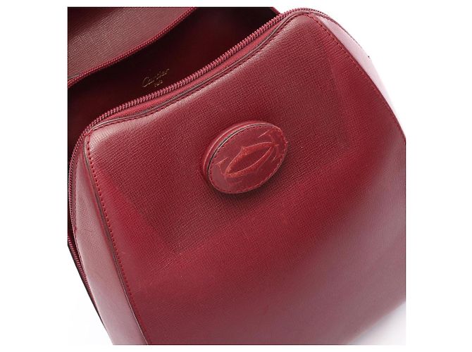 Cartier Must Line Bordeaux Leather Backpack - view 5