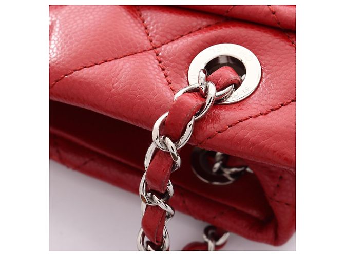 Sac cabas Chanel Matelassé rouge - vue 10