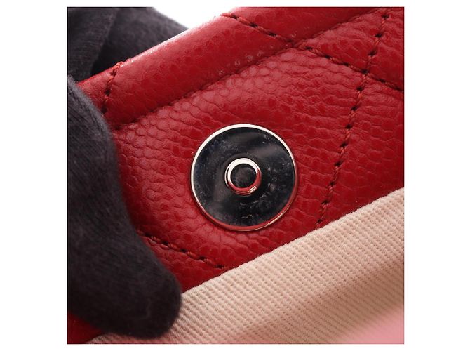 Sac cabas Chanel Matelassé rouge - vue 8