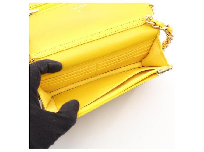 Chanel Matelassé Schultertasche Gelb - Ansicht 3
