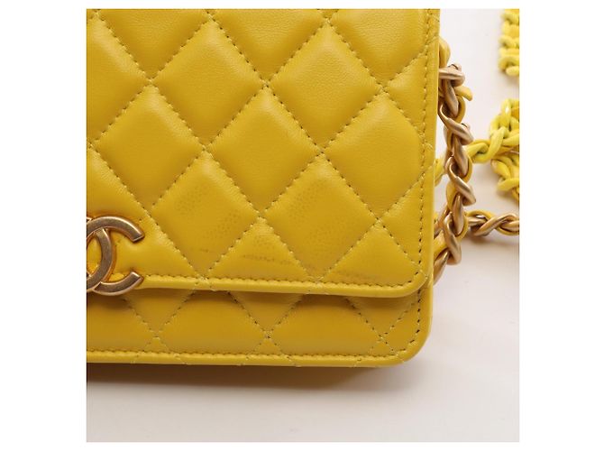 Chanel Matelassé Schultertasche Gelb - Ansicht 7