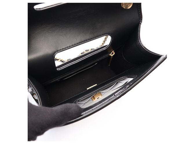 Borsa Mini Flap Chanel Matelassé con manico superiore - vista 3