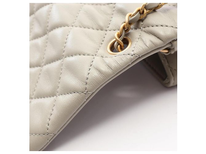 Bolso de hombro Chanel Matelassé Gris - vista 7