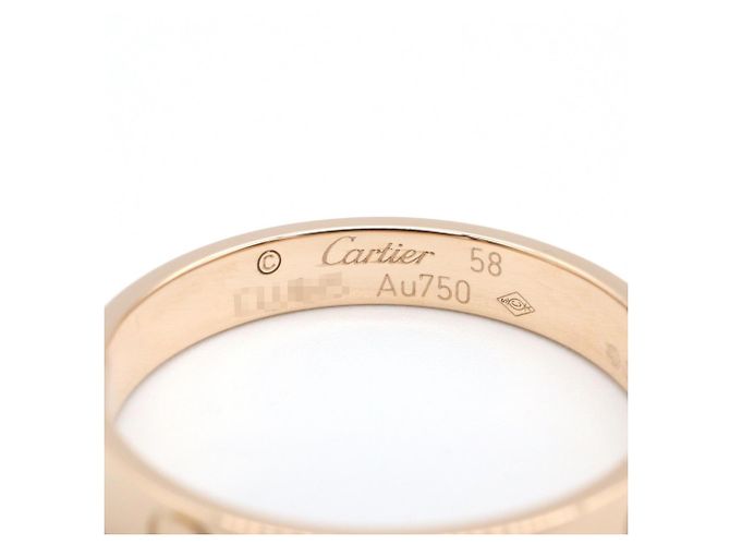 Anello Cartier Mini Love in oro rosa 18K - vista 3