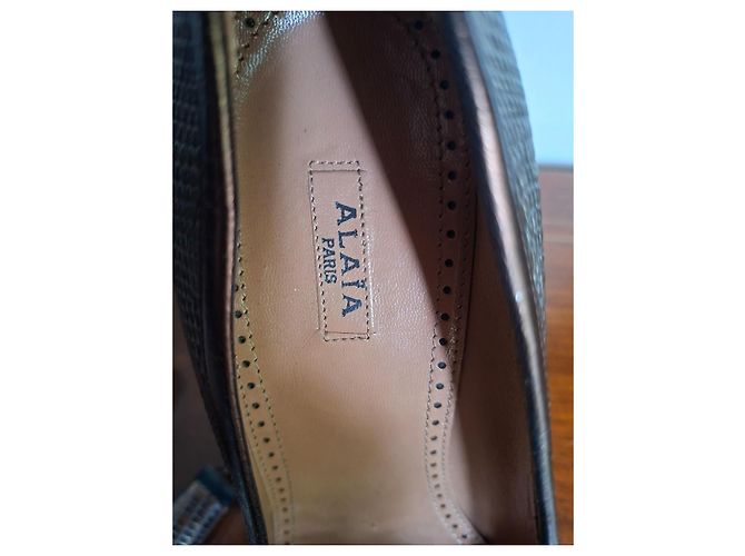 Alaïa Escarpins em Couro Castanho - vista 6