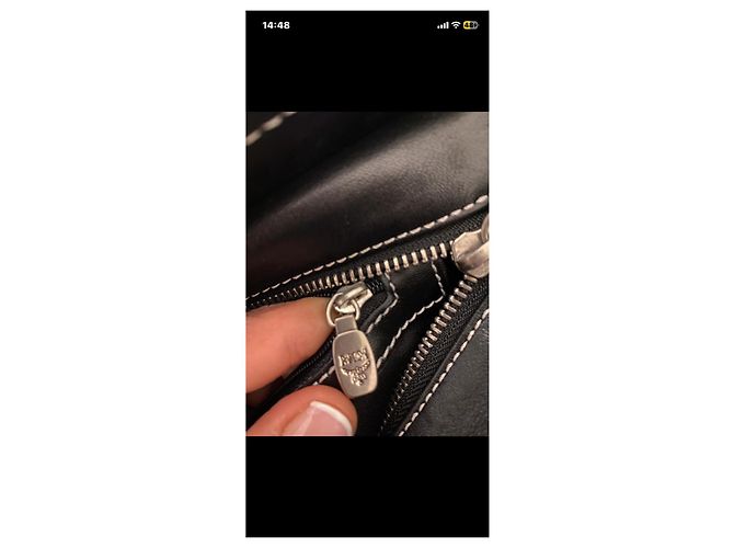 Borsa MCM in tela monogram e pelle nera - vista 12