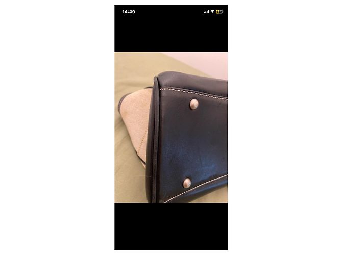 Borsa MCM in tela monogram e pelle nera - vista 13