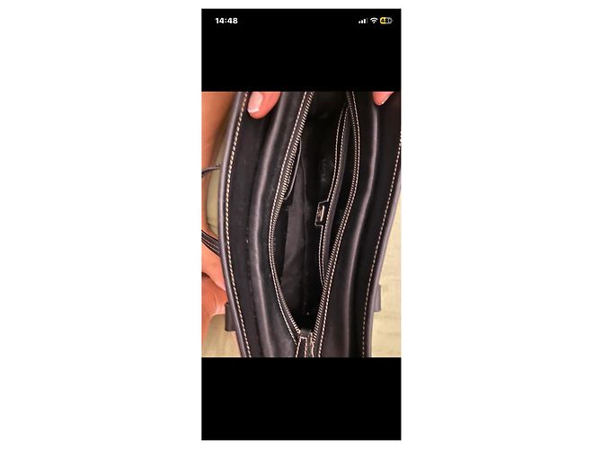 Borsa MCM in tela monogram e pelle nera - vista 7