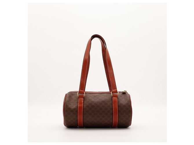 Céline Sac Boston Celine Monogram Canvas Leather Brown - vue 3