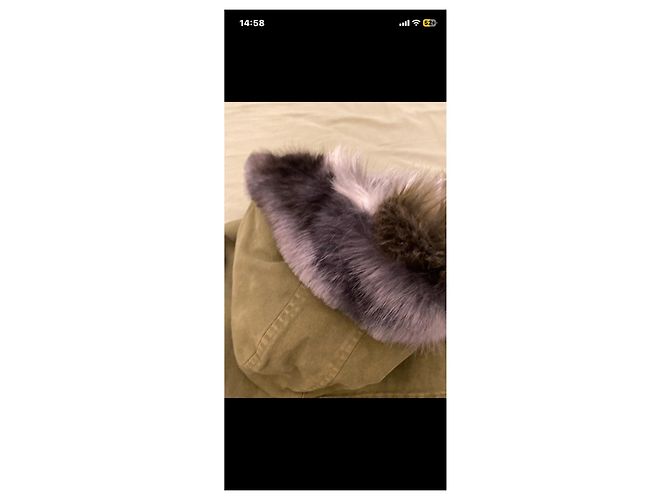 Autre Marque Parka So Tweed vert militaire à manches à paillettes - vue 10