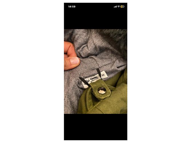 Autre Marque Parka So Tweed vert militaire à manches à paillettes - vue 11