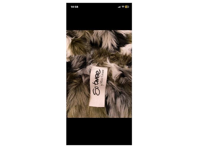 Autre Marque Parka So Tweed vert militaire à manches à paillettes - vue 7