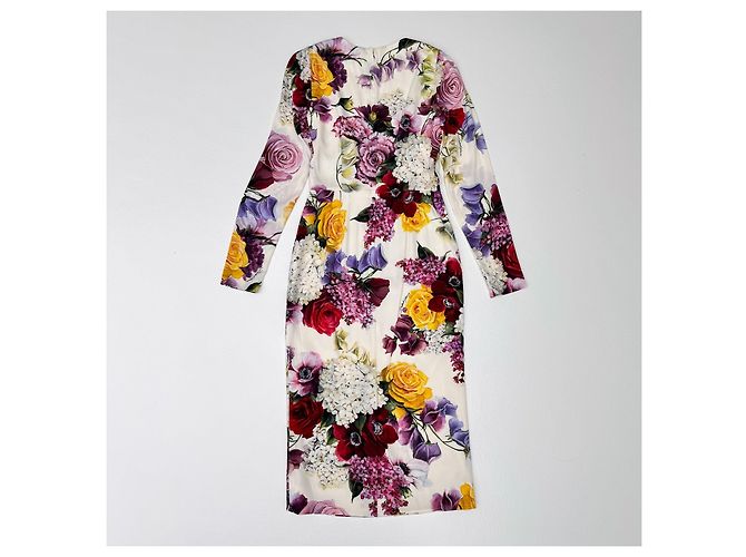Dolce & Gabbana Vestido Midi de Seda Estampado Floral Primavera 2019 - vista 7