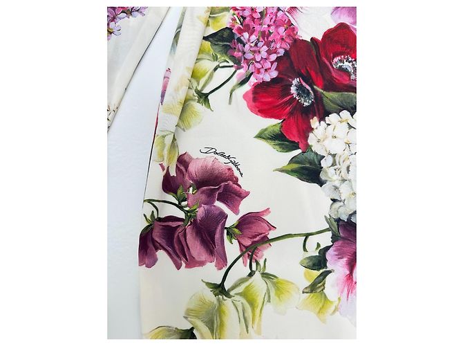 Dolce & Gabbana Vestido Midi de Seda Estampado Floral Primavera 2019 - vista 8