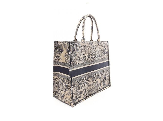 Borsa Christian Dior Dior Book Tote Large Toile de Jouy - vista 2