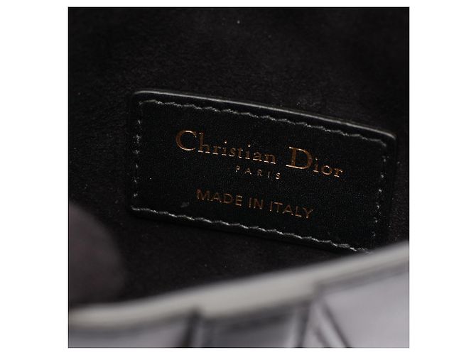 Borsa Saddle Christian Dior in pelle nera - vista 4