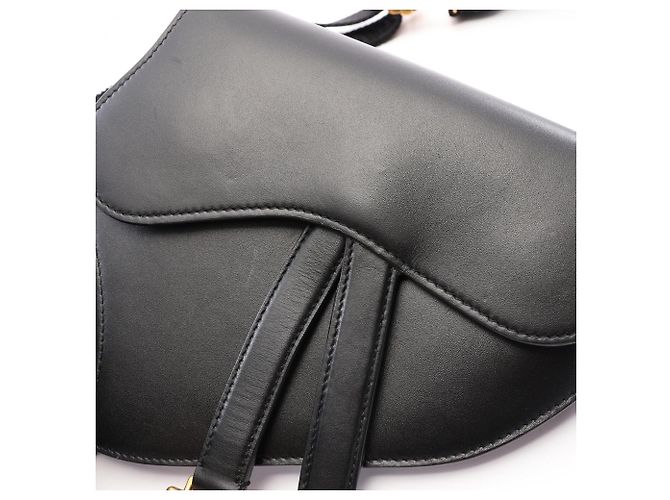 Borsa Saddle Christian Dior in pelle nera - vista 6