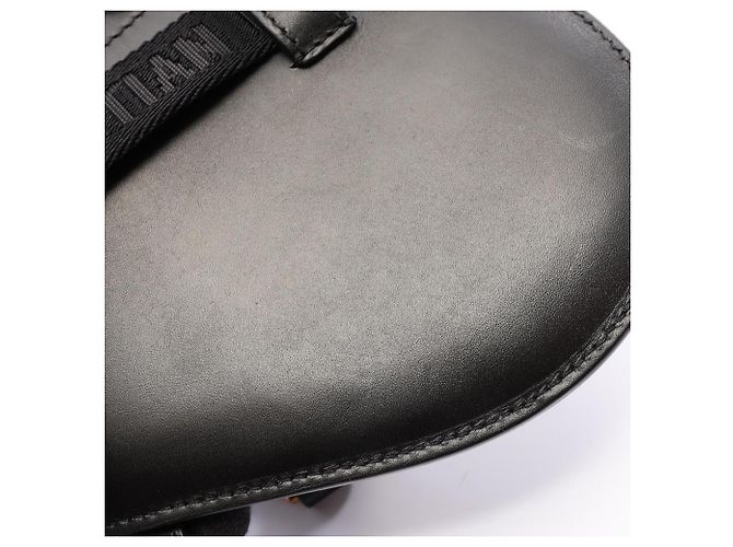 Borsa Saddle Christian Dior in pelle nera - vista 7