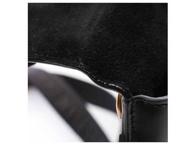 Borsa Saddle Christian Dior in pelle nera - vista 8