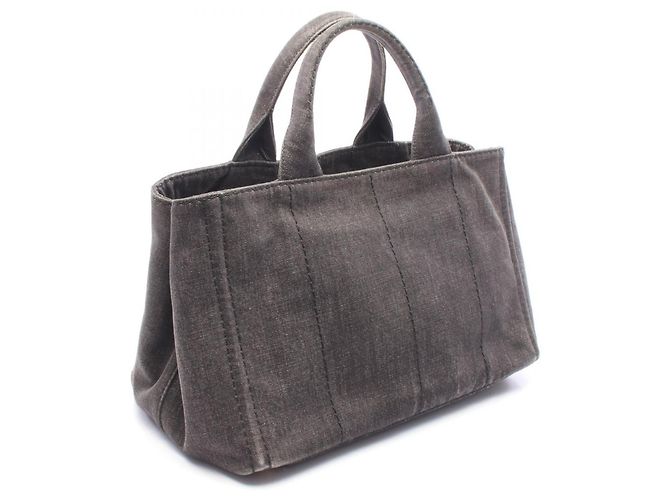 Prada Canapa Denim Tote Bag - view 2