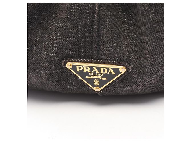 Prada Canapa Denim Tote Bag - view 5