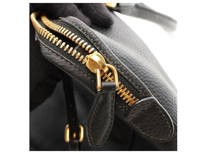 Prada Black Leather 2-Way Handbag - view 8
