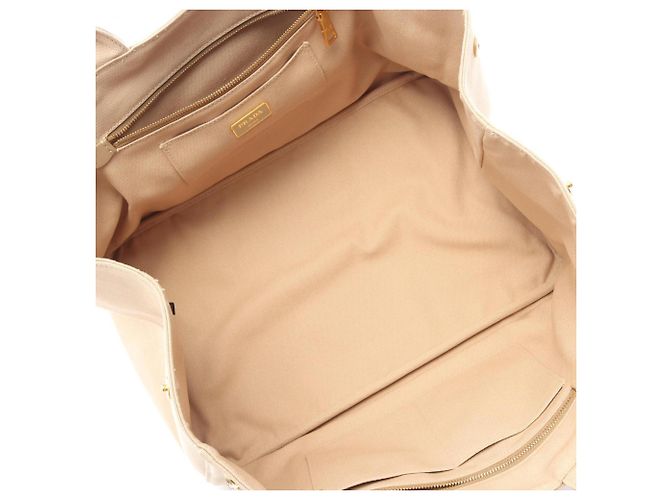 Tote Prada Canapa Beige Canvas Handbag - view 3