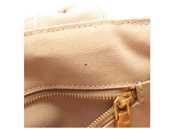 Tote Prada Canapa Beige Canvas Handbag - view 5