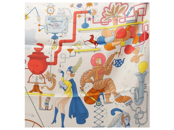 Hermès Hermes Carre 90 Tea for Two Schal - Ansicht 4