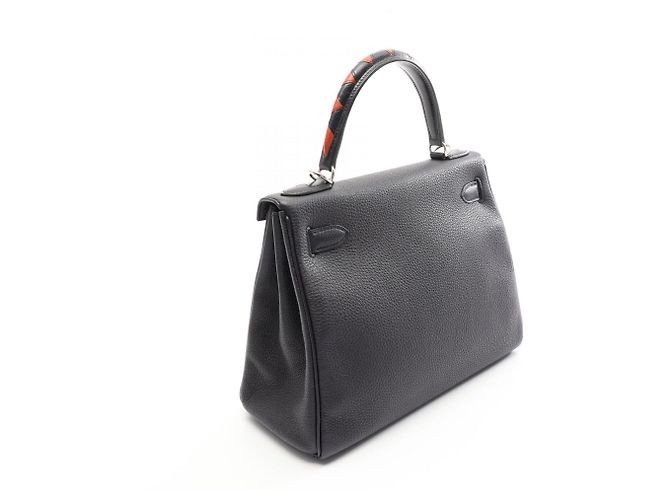 Hermès Borsa Hermes Kelly 28 Gallop Blue Indigo Cuivre - vista 2