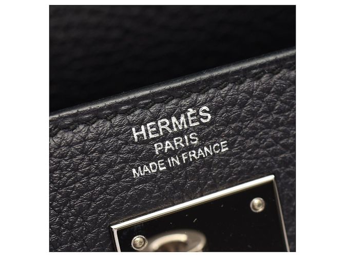 Hermès Borsa Hermes Kelly 28 Gallop Blue Indigo Cuivre - vista 4