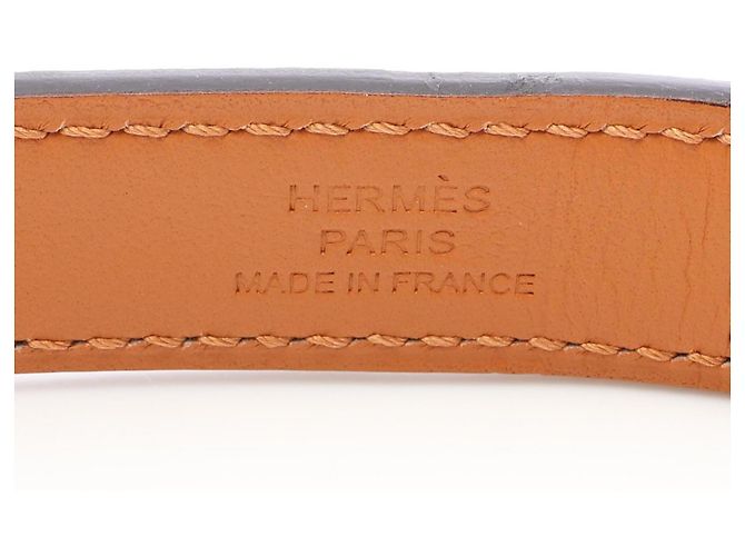 Cinto Hermès Kelly em couro Epsom marrom e dourado - vista 4