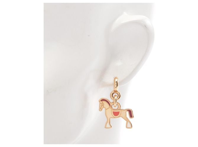 Hermès Orecchini a lobo Hermes Cheval Grand Parade placcati oro - vista 4