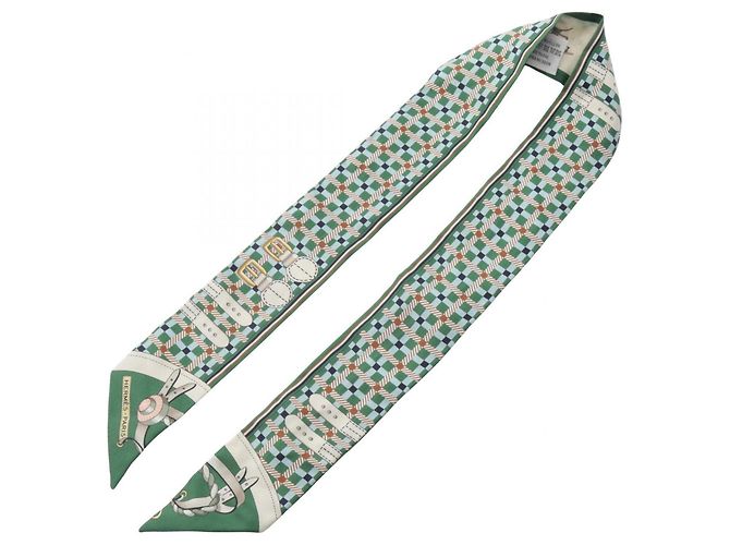 Hermès Hermes Twilly Les Voitures a Transformation Silk Scarf - view 2