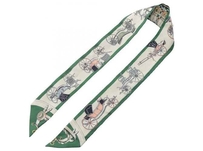 Hermès Hermes Twilly Les Voitures a Transformation Silk Scarf - view 3